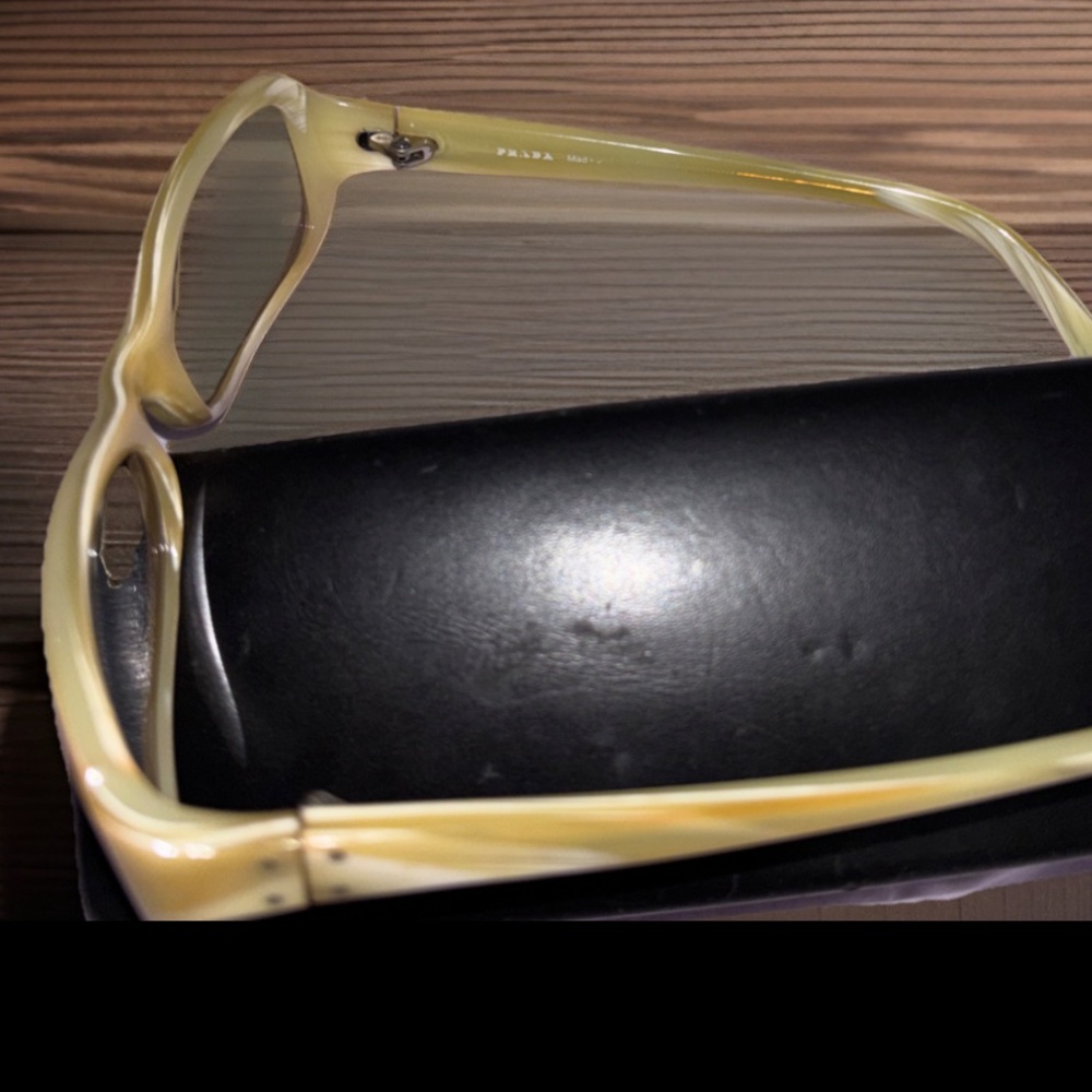 Prada Vintage Rectangular style Sunglasses in cre… - image 3